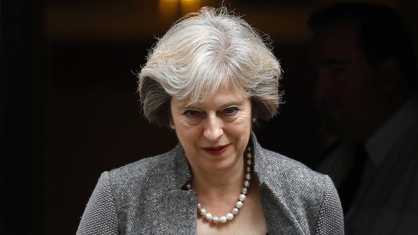 Britain's Prime Minister Theresa May leaves 10 Downing Street in London.