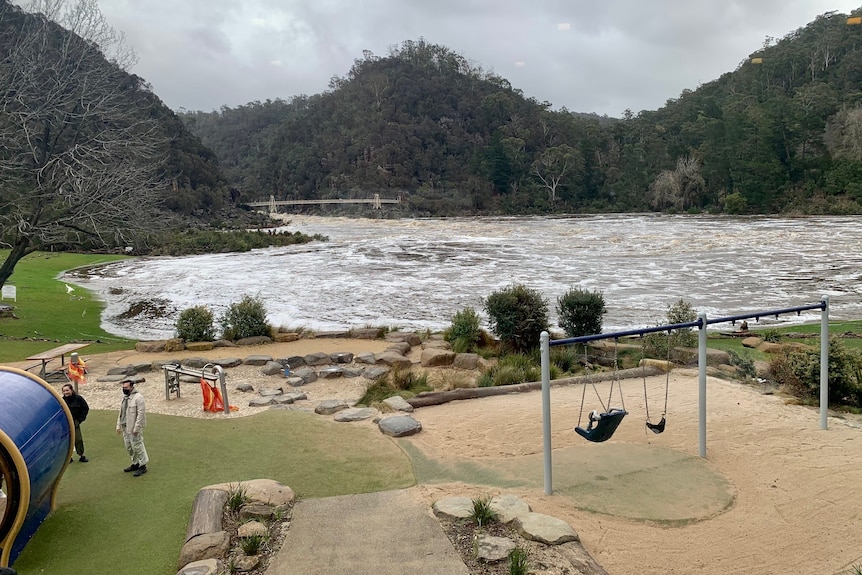 Elevated water levels at a gorge.