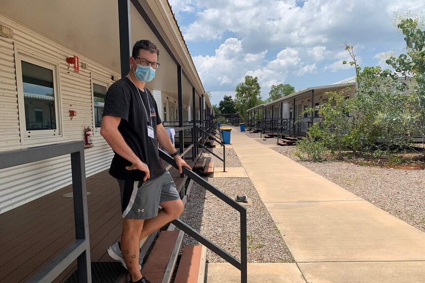 Jake Potter at Howard Springs quarantine facility