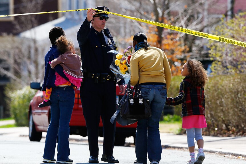 Well-wishers take flowers to home of Martin Richard