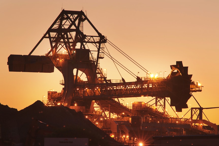 NCIG Stacker Reclaimer as part of the billion dollar second stage of Newcastle's third coal loader