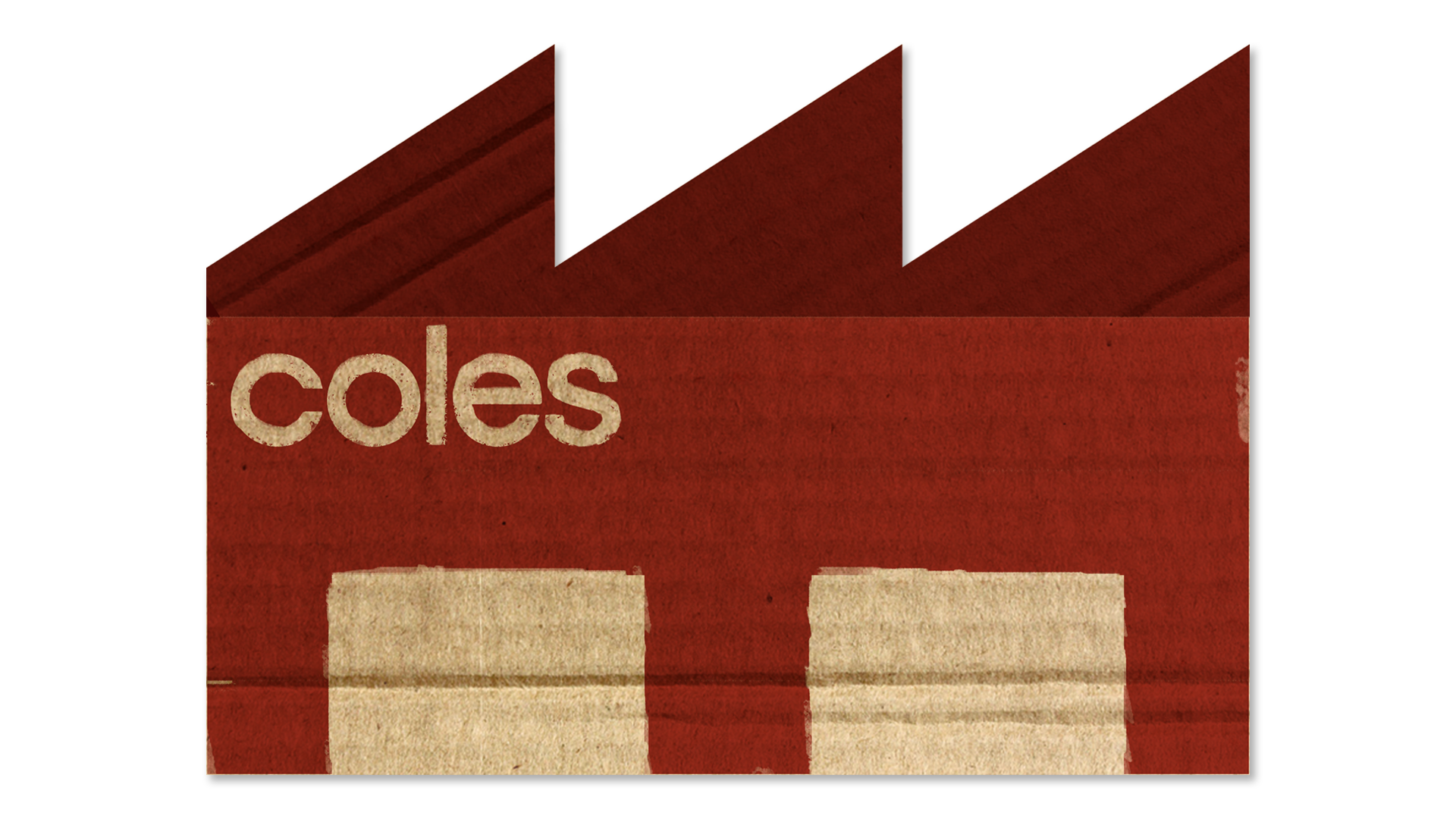 An illustration of a warehouse-like building with the words 'Coles' on it.