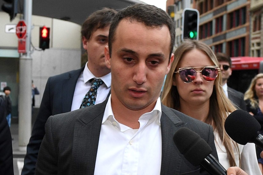 Luke Lazarus leaves court