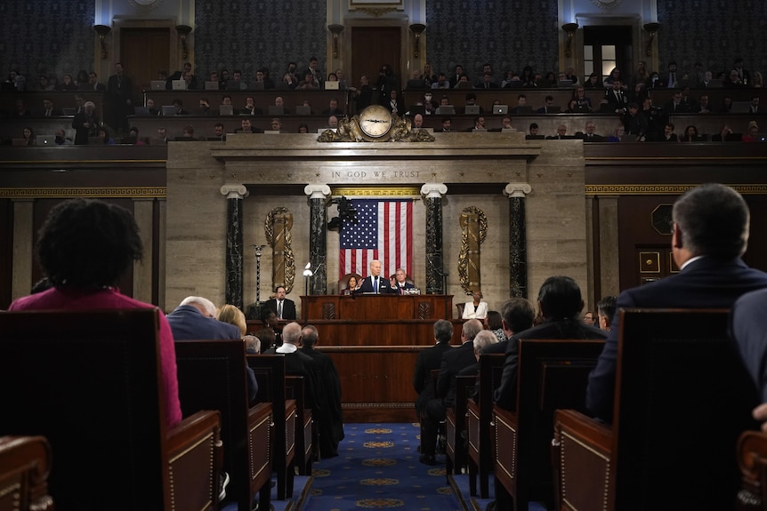 President Joe Biden delivering the State of the Union