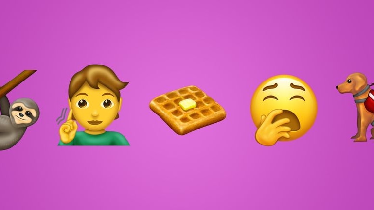 A sample of 5 emojis from the new release.
