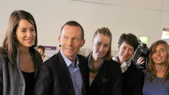 Tony Abbott casts his vote.