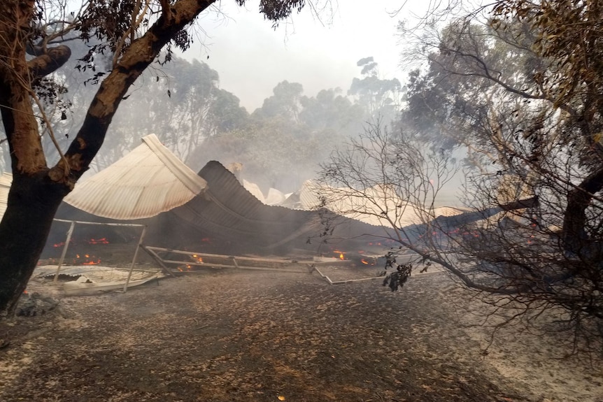 Fire damage on Kangaroo Island