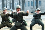 North Korean soldiers conduct training drills