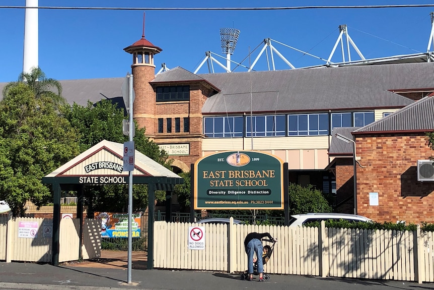 An old school right beside the Gabba