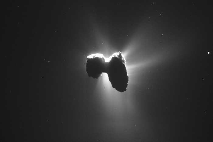 Rosetta's view of comet 67P