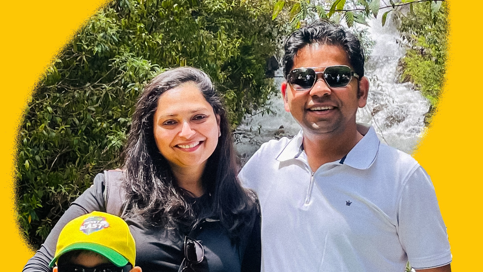 Khyati and husband and son