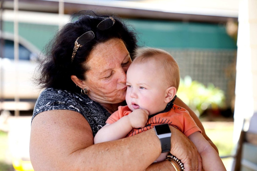 Phyllis Stevenson with her grandson Arlo