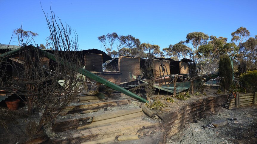 A burnt out house in Kersbrook
