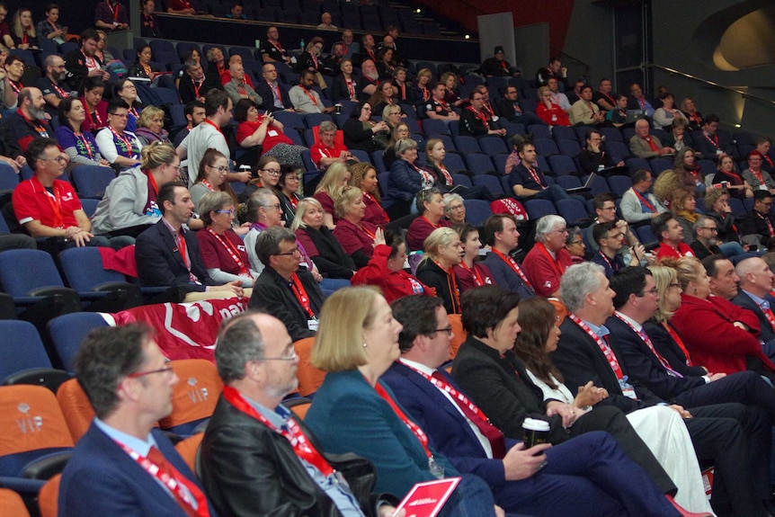 Delegates seated at the WA ALP conference in Perth.