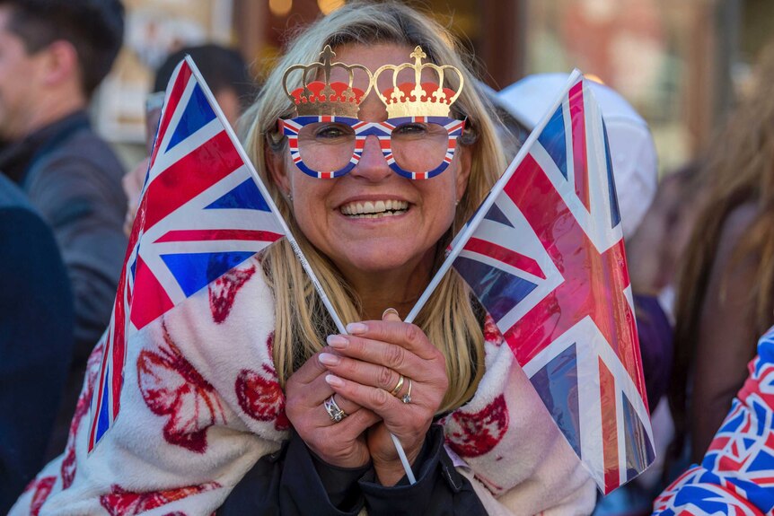 Izzy Newman from Windsor smiles ahead of the wedding of Prince Harry and Meghan Markle.