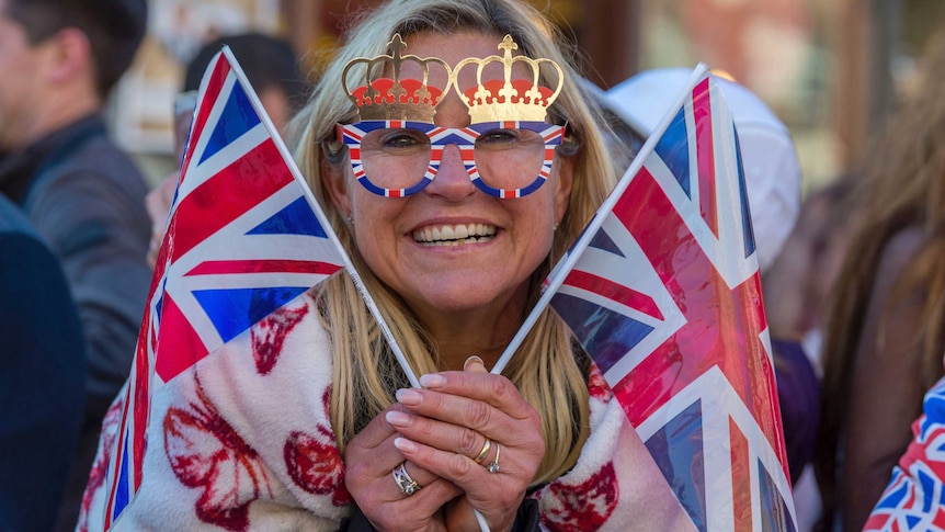 Izzy Newman from Windsor smiles ahead of the wedding of Prince Harry and Meghan Markle.