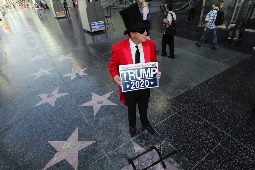 Donald Trump supporter stands by smashed up Hollywood star