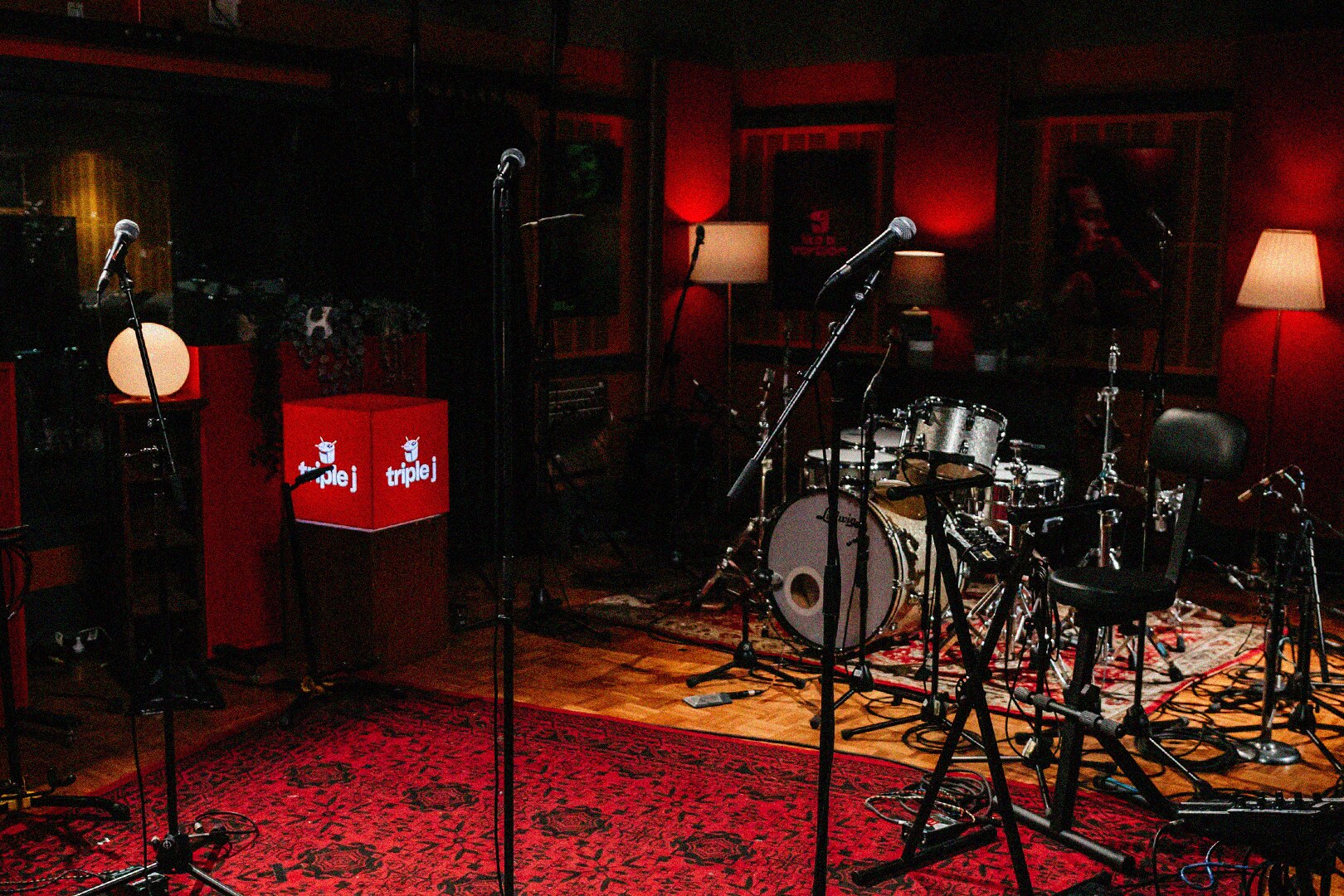Photo of the Like A Version studio lit for recording without people in it