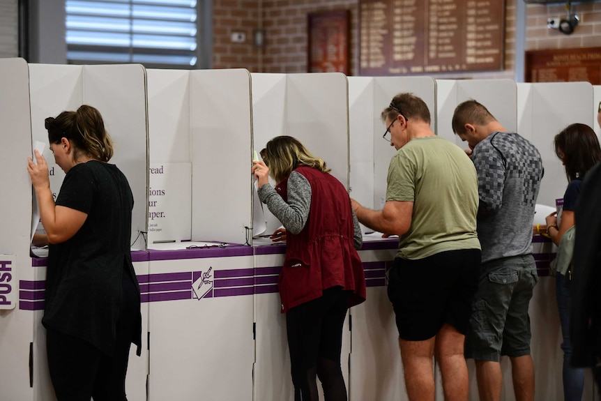Voters in Wentworth at North Bondi Primary School