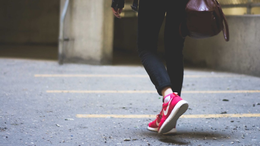 Woman heading to the gym