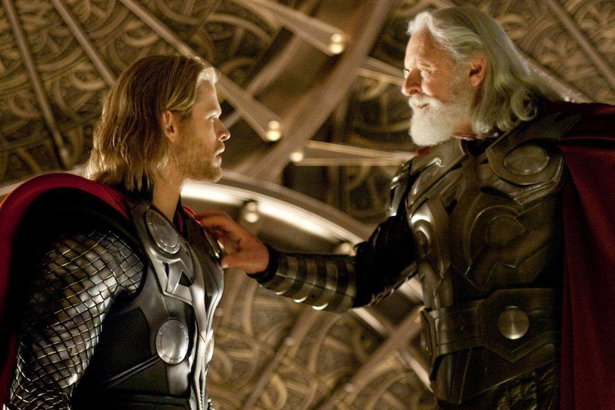 Thor and his father Odin of Asgard.