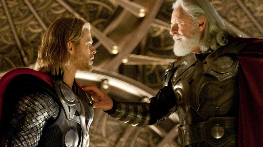 Thor and his father Odin of Asgard.