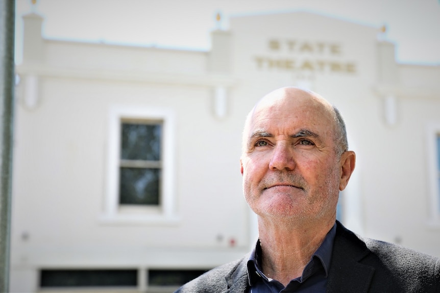 John Kelly outside the building in North Hobart