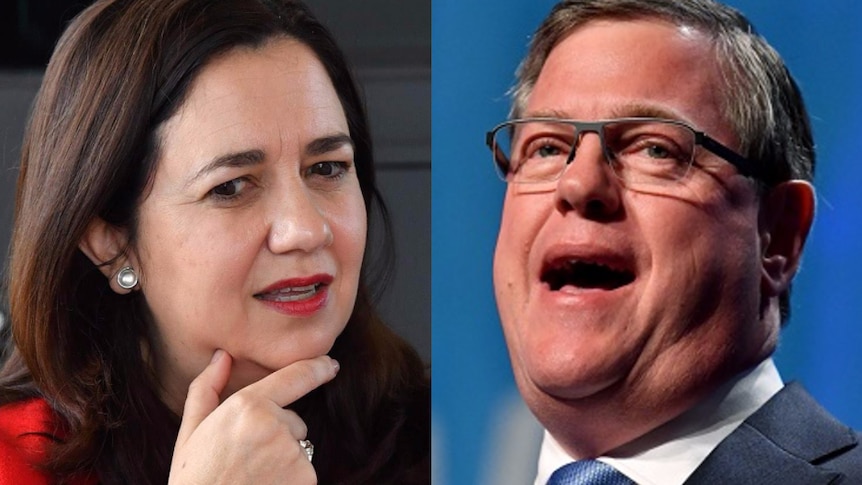 Composite image of Annastacia Palaszczuk and Tim Nicholls