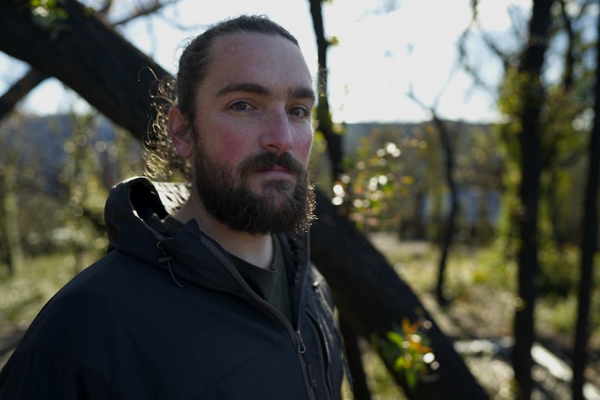 A young man in the bush.