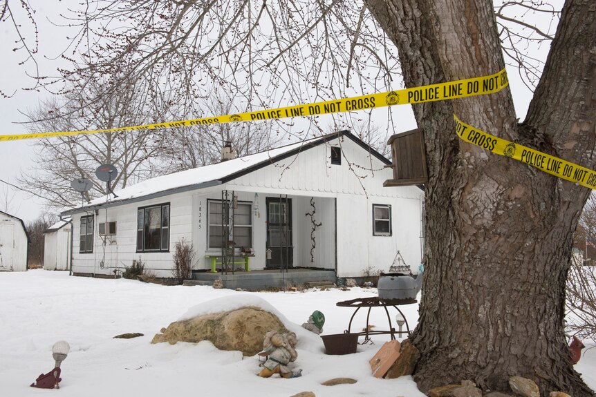 Police tape surrounds Missouri shooting crime scene