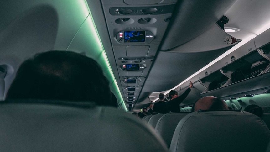 Luggage compartments inside a plane