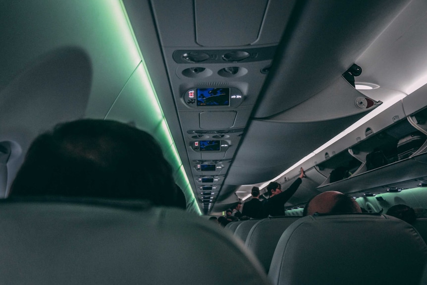 Luggage compartments inside a plane