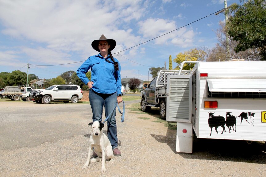 Donna Linley with her trialling dog