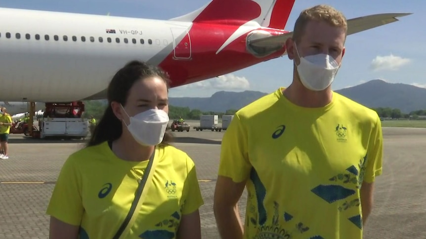 Australia's first Olympic charter flight heads for Tokyo for 'Games like no other'