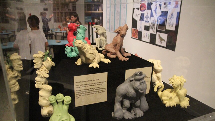 Clay models at the How to Make a Monster exhibition