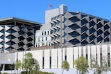 An exterior shot of the upper levels of Fiona Stanley Hospital.