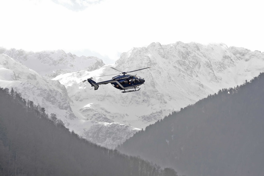 A file photo of a gendarmerie squad helicopter during an exercise in France