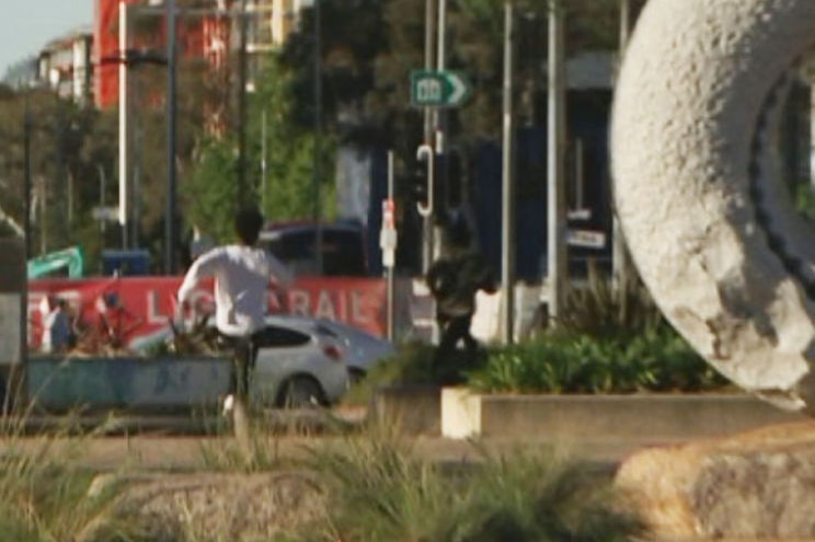 A man runs through Civic.