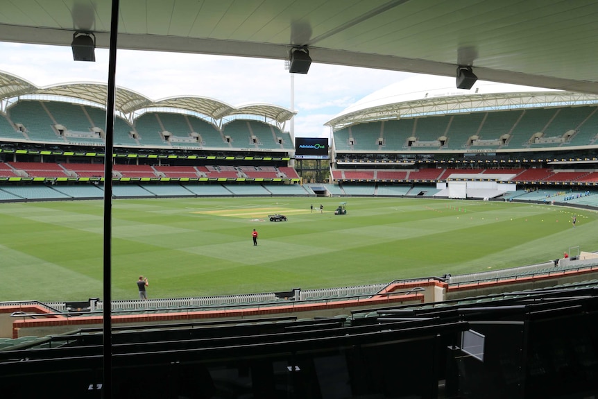 A view of Adelaide Oval from the new Bodyline Bar.