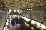 A general view of the Great Hall in Palazzo Vecchio in Florence