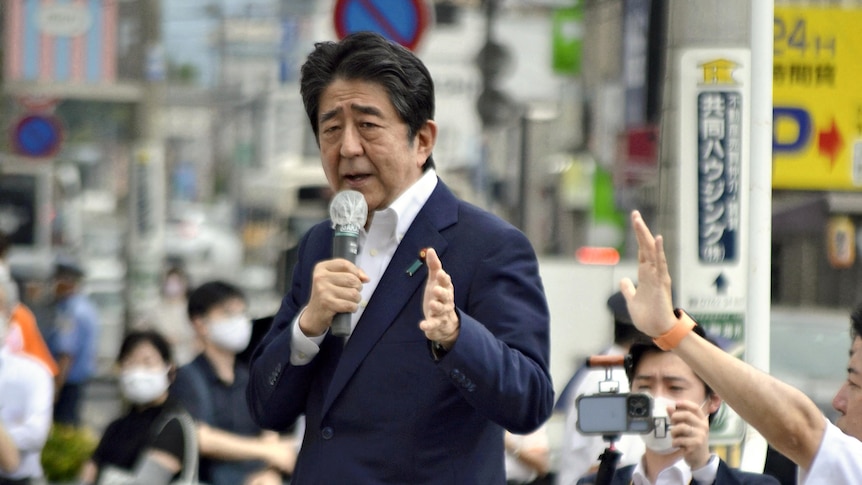 Shinzo Abe speak in Nara just seconds before being shot 