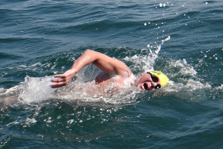 Australian Cyril Baldock swims the English Channel