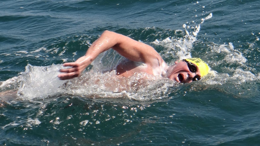 Australian Cyril Baldock swims the English Channel