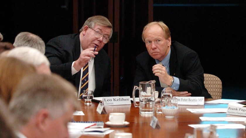 Leo Keliher and then Queensland premier Peter Beattie in 2005.