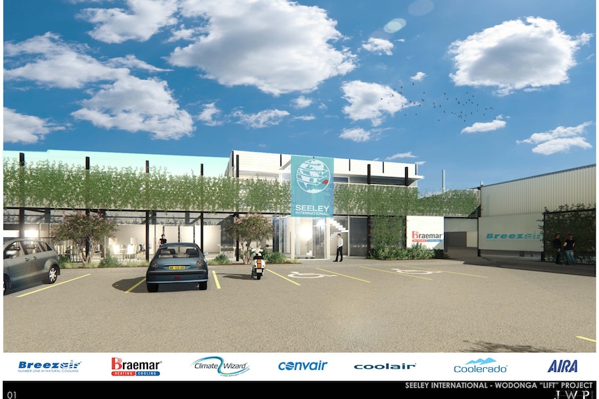 An artist impression of a factory redevelopment. 