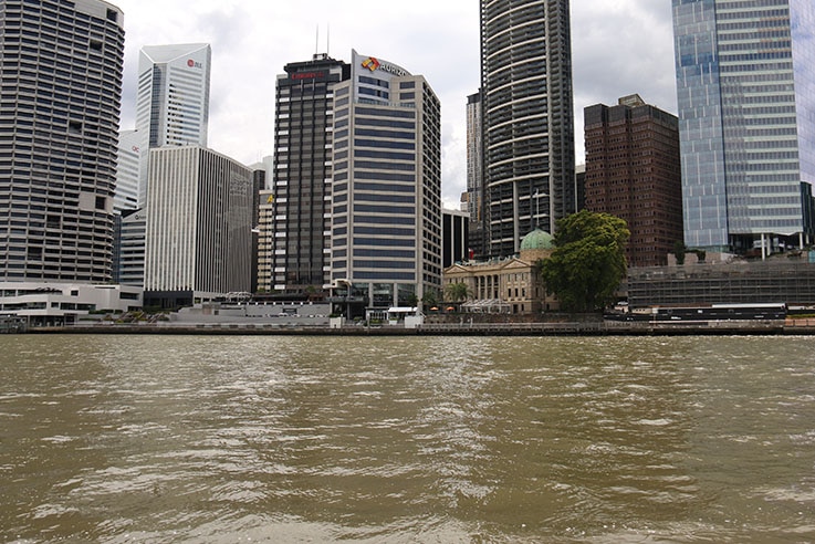 Brisbane's Customs House as seen from across the Brisbane River