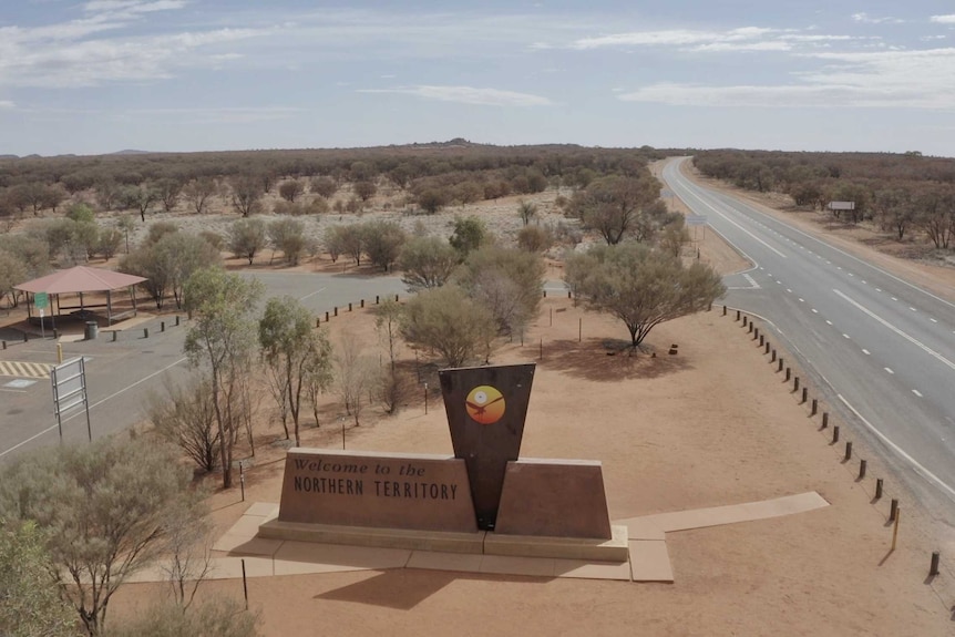 The Northern Territory and South Australian border on March 24, 2020.