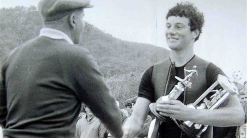 Mick Lawrence wins the state surfing title, 1967