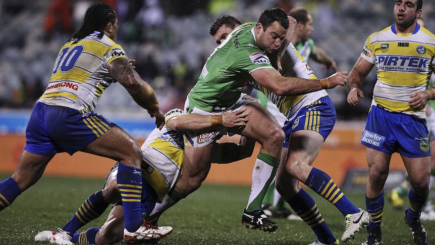 David Shillington of the Canberra Raiders tales on the Eels.