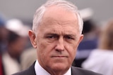 Australian Prime Minister Malcolm Turnbull listens to a question.